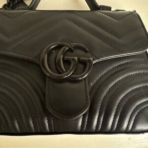Gucci Inspired Black crossover bag